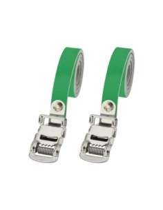 Leather Toe Straps Green.